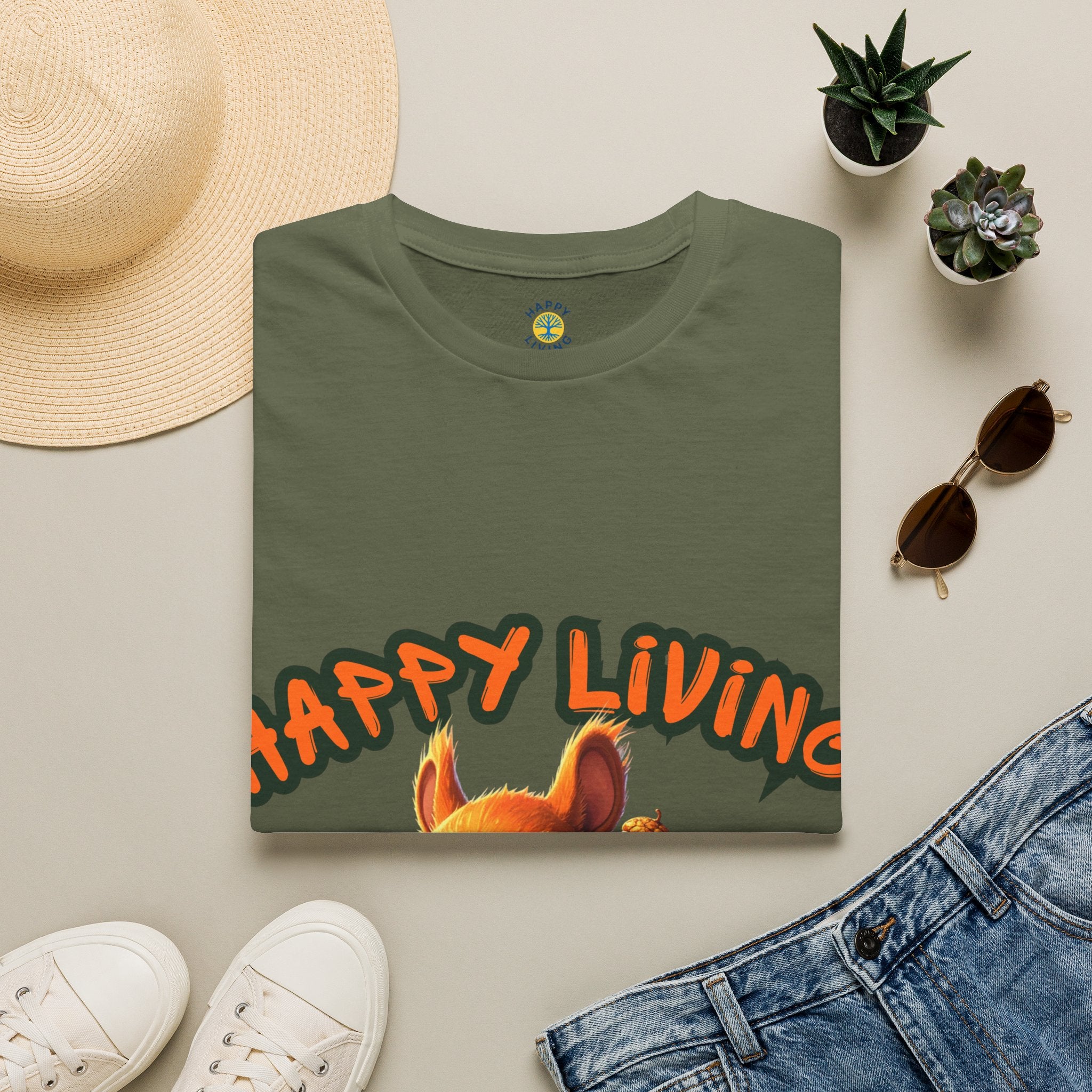 Women - Happy Living Squirrel T-Shirt