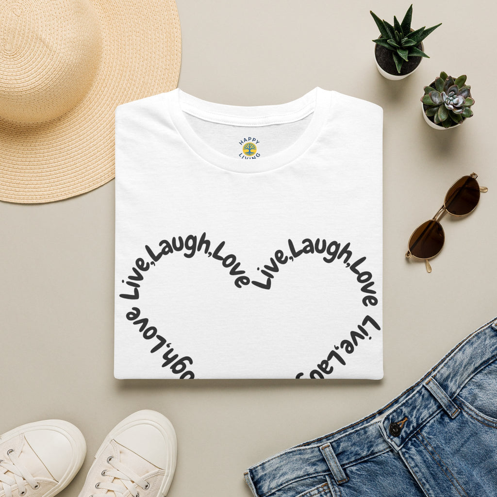 Women - Live Laugh Love Heart T-Shirt