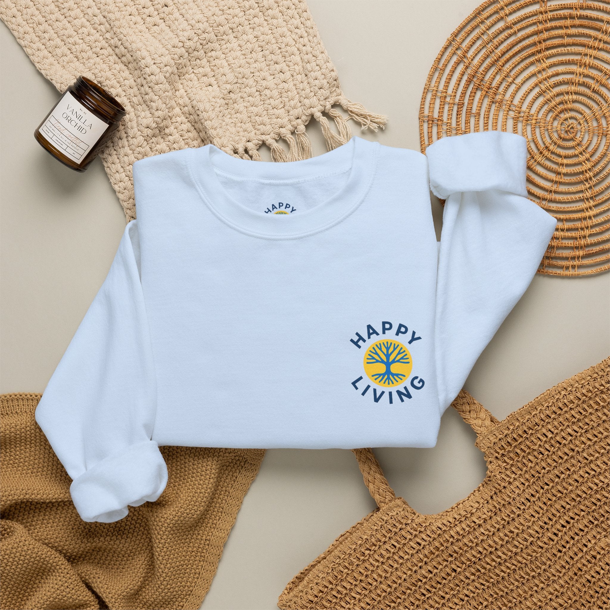 Women's - Happy Living logo on the back sweatshirt