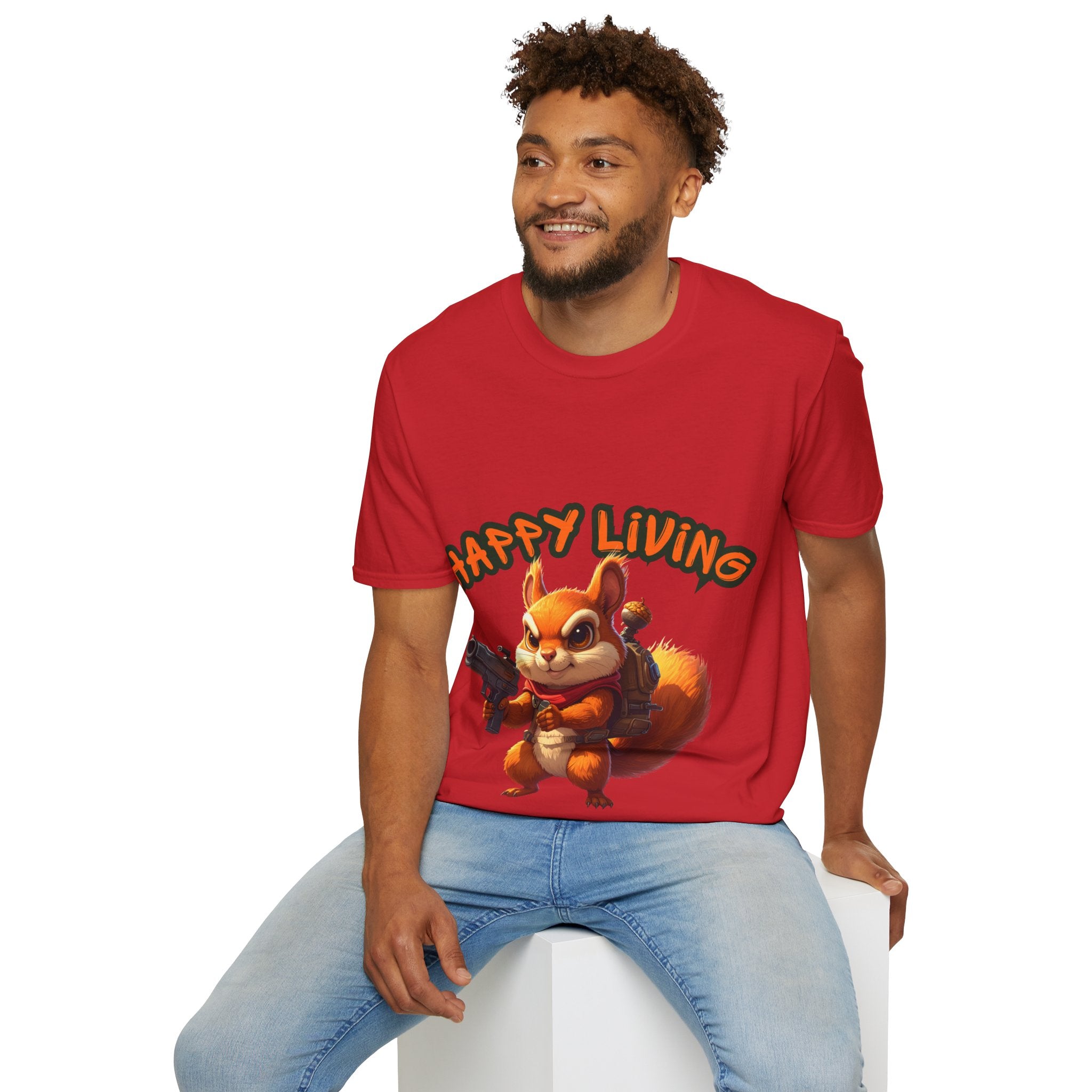 Men's - Happy Living Squirrel T-Shirt
