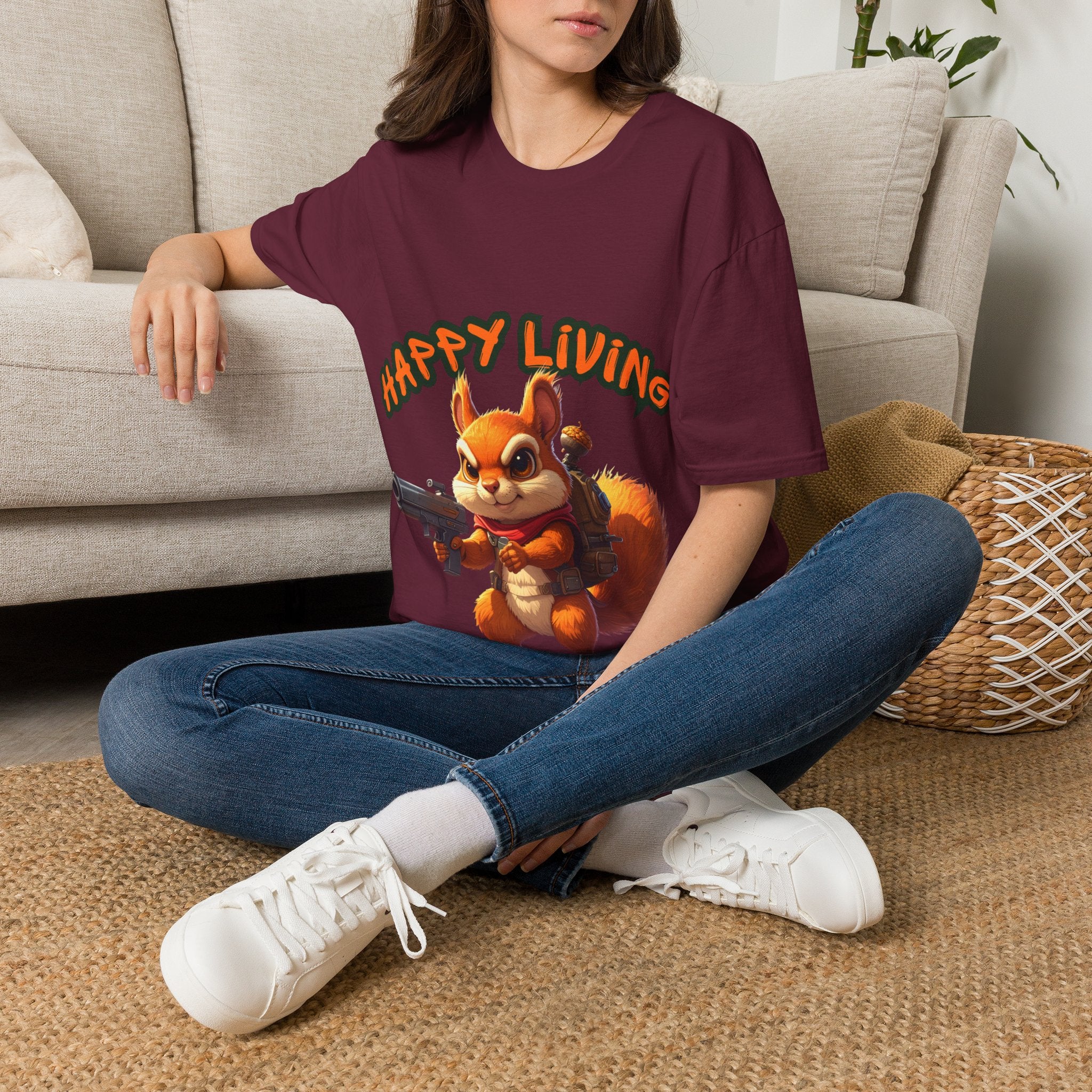 Women - Happy Living Squirrel T-Shirt